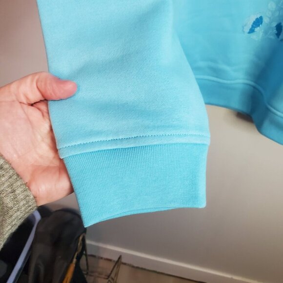 NORTHERN REFLECTIONS Women's Large NWT Floral Sweatshirt Crew Fleece Lined Blue - Picture 4 of 14